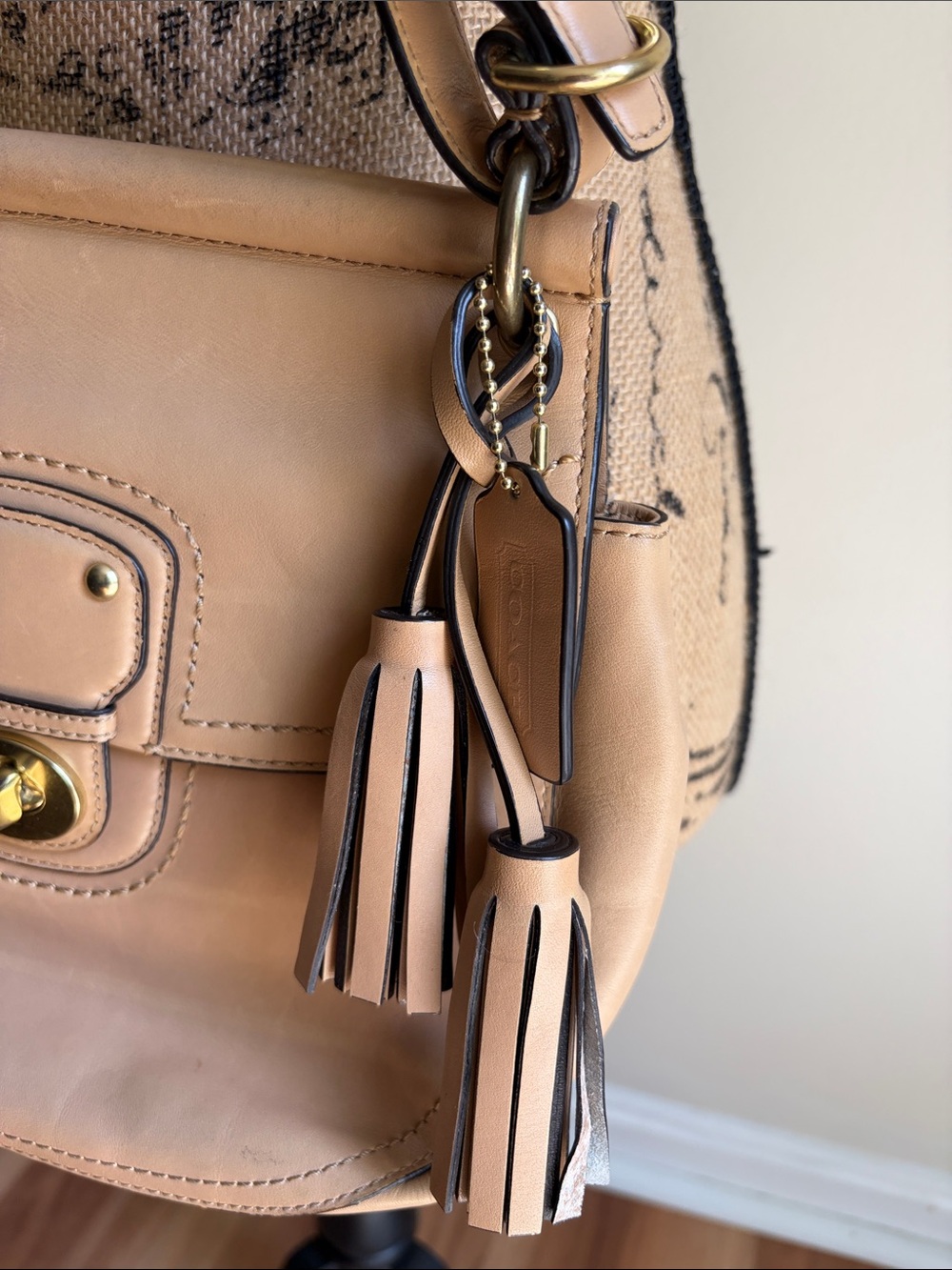 Coach Vintage Legacy Willis leather handbag turnlock crossbody tan - Picture 4 of 12